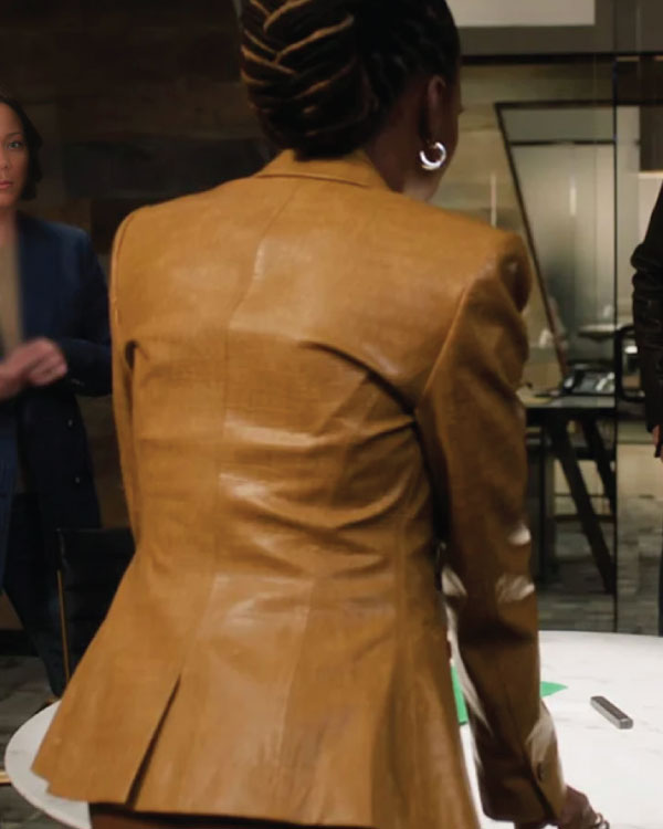 Found S2 Shanola Hampton Leather Blazer