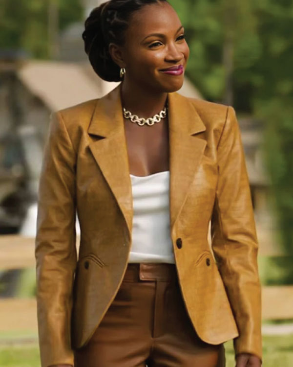 Found S2 Shanola Hampton Leather Blazer