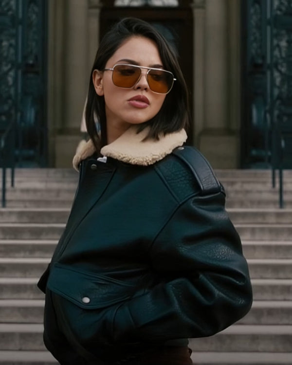 Eiza González Fountain of Youth Black Leather Jacket