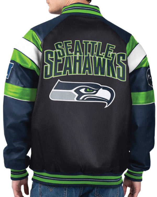 Seattle Seahawks G-III Faux Varsity Leather Jacket