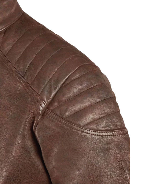 Motorcycle Looking Style Shotgun Spanish Biker Leather Jacket