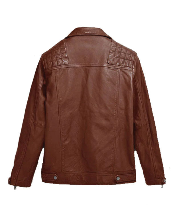 Trending Ironwood Tan Biker Leather Jacket