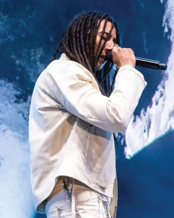 Ghali Rock In Roma 2025 White Jacket