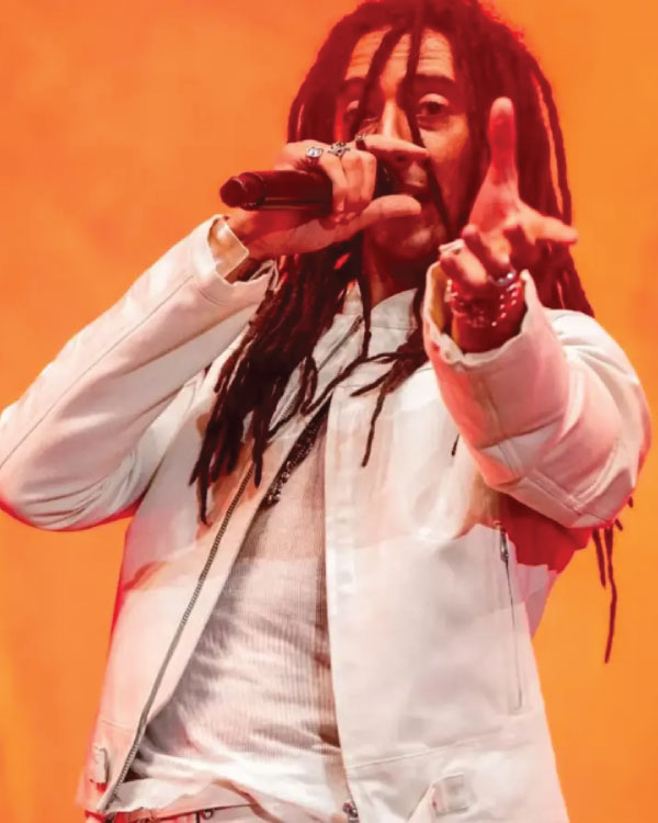 Ghali Rock In Roma 2025 White Jacket