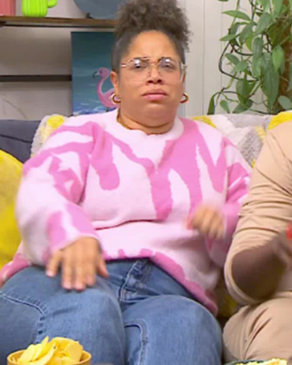 Gogglebox S26 Pink Printed Sweater