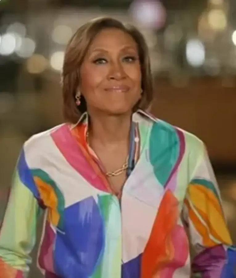 Good Morning America Robin Roberts Multicolor Printed Shirt