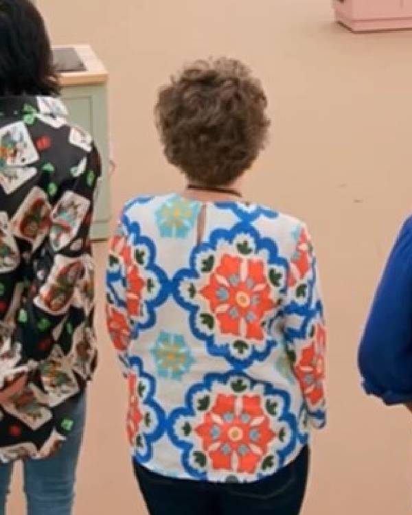 Great British Bake Off Prue Leith Printed Blouse