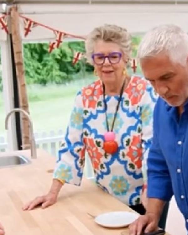 Great British Bake Off Prue Leith Printed Blouse