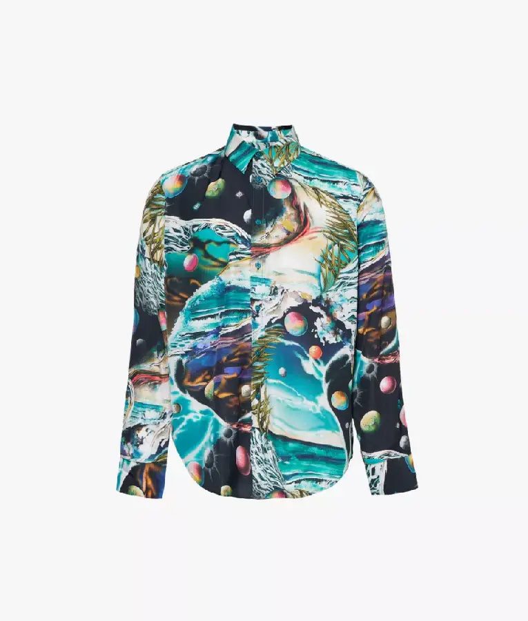 Great British Bake Off S16 Noel Fielding Beach Space Print Shirt
