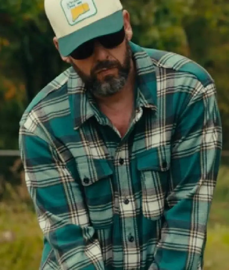 Happy Gilmore 2 Adam Sandler Green Plaid Shirt
