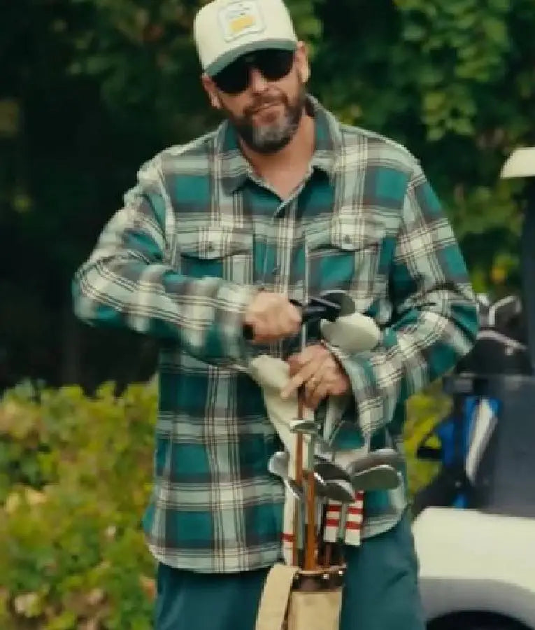 Happy Gilmore 2 Adam Sandler Green Plaid Shirt
