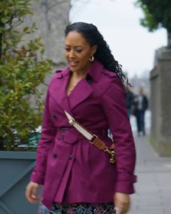 Haunted Harmony Mysteries Buried at C Tamera Mowry Purple Coat