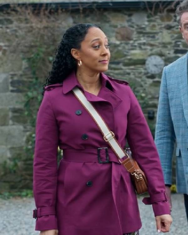 Haunted Harmony Mysteries Buried at C Tamera Mowry Purple Coat