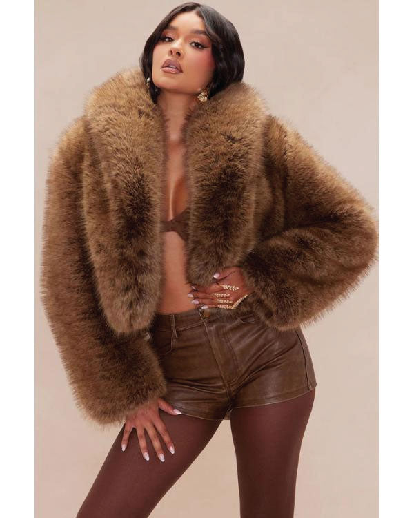 Heart And Hustle Houston S01 Brown Fur Coat