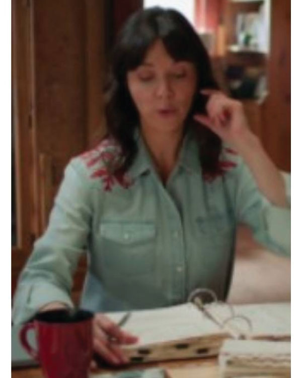 Heartland Michelle Morgan Embroidered Shoulder Denim Shirt