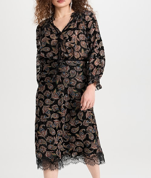 Bold and the Beautiful 2025 Heather Tom Print Blouse