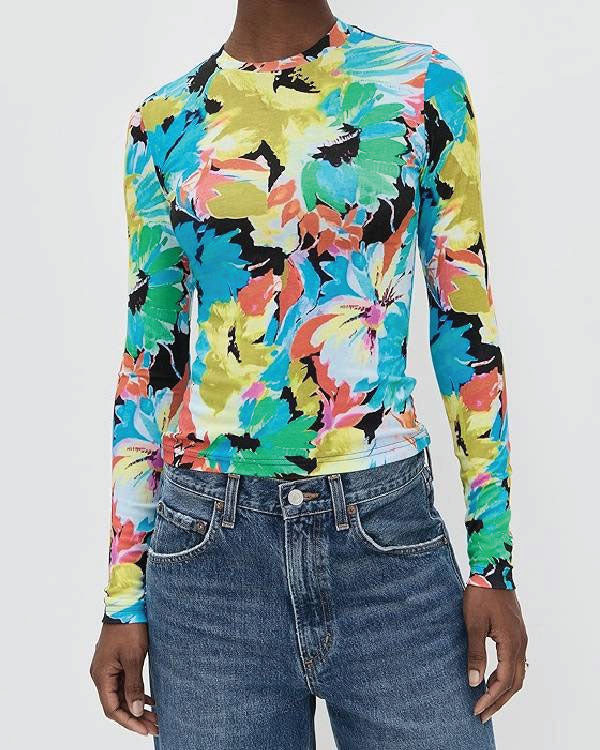 High Potential S02 Kaitlin Olson Multicolor Floral Top