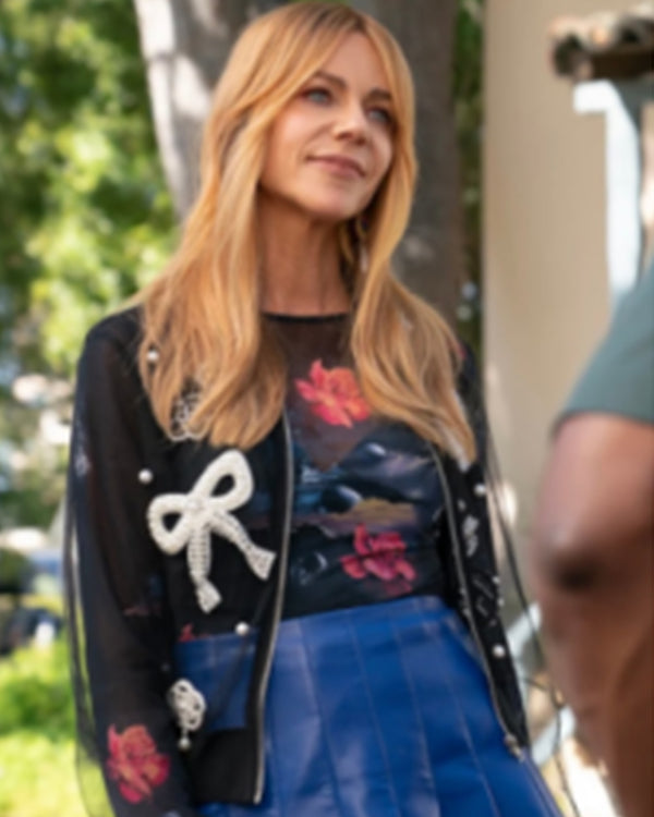 High Potential S02 Kaitlin Olson Mesh Bomber Jacket