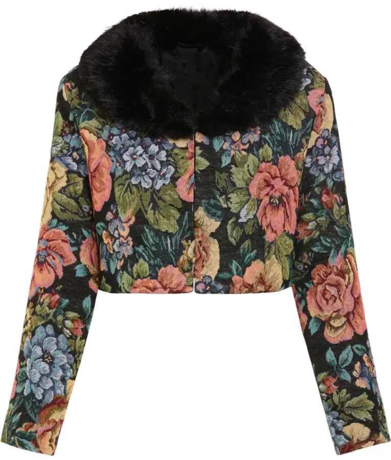 High Potential S02 Morgan Gillory Jacquard Cropped Jacket