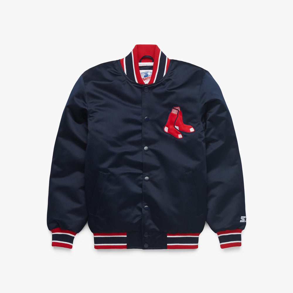 HomageXStarterRedSoxBlueSatinJacket