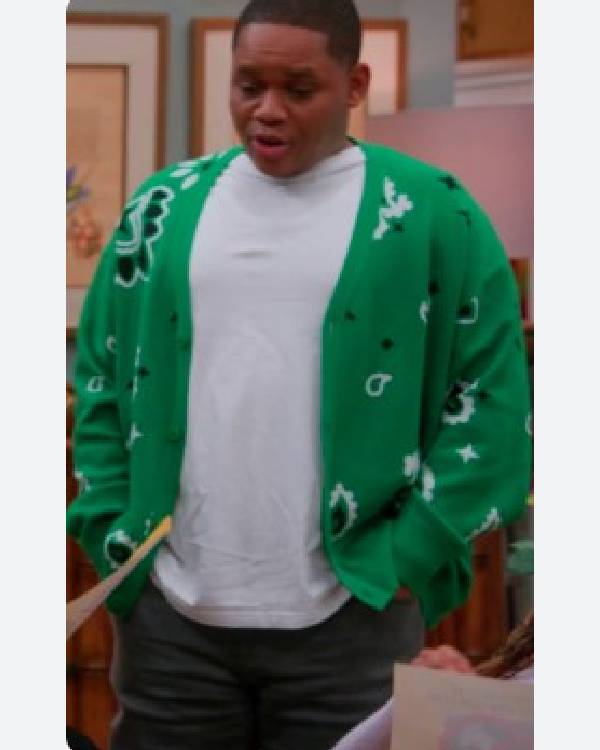 House of Payne Larramie Doc Shaw Green Paisley Print Cardigan