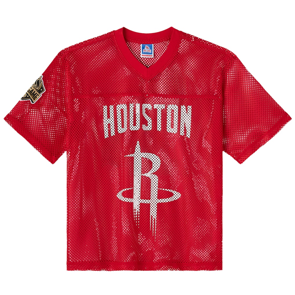 Houston Rockets OVO x NBA Mesh Football Fashion Red Jersey