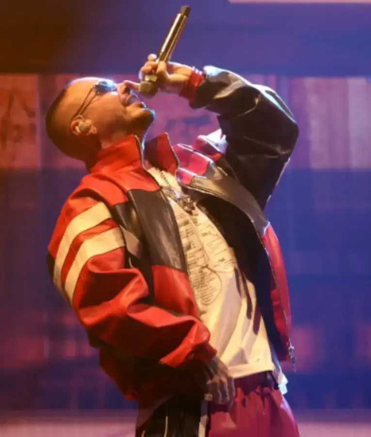 J Balvin 2025 MTV Video Music Awards Leather Jacket