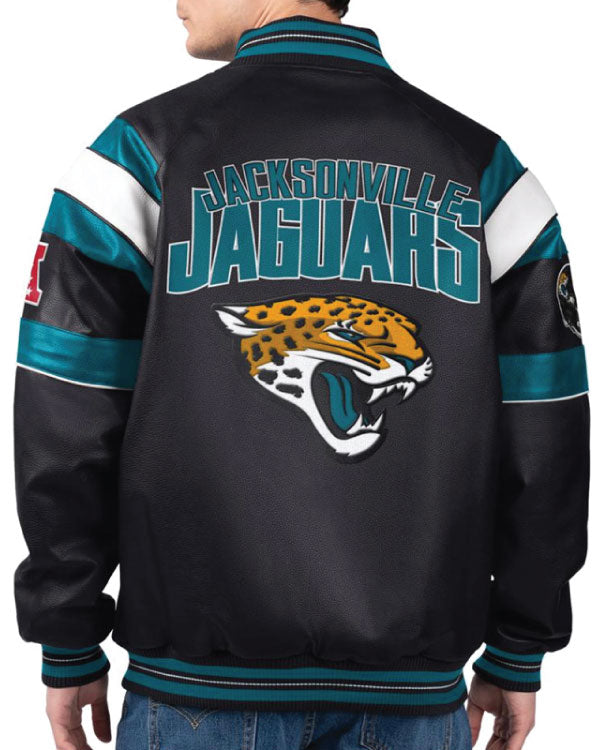 Jacksonville Jaguars G-III Faux Varsity Leather Jacket