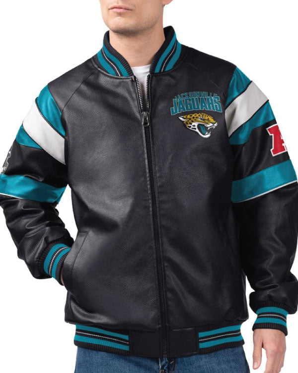 Jacksonville Jaguars G-III Faux Varsity Leather Jacket