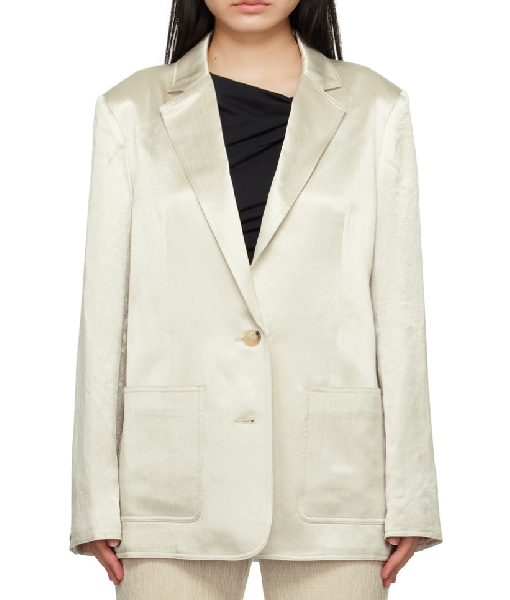 Bold and the Beautiful 2025 Jacqueline MacInnes Wood Satin Blazer