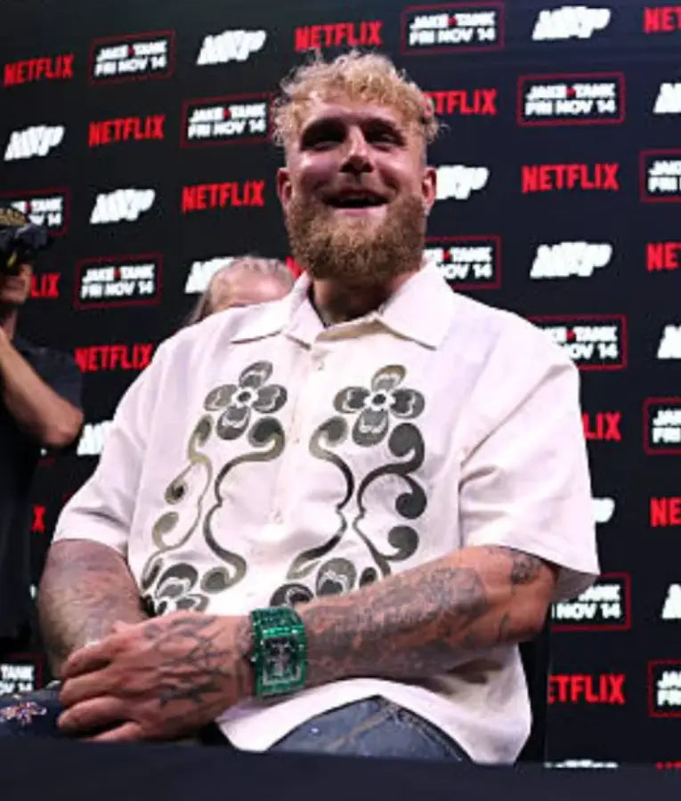 Jake Paul Miami Press Conference White Shirt