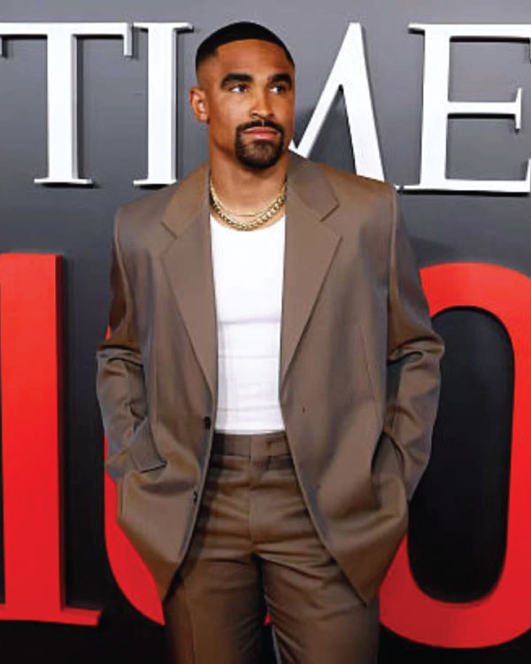 Jalen Hurts 2025 TIME100 Brown Blazer