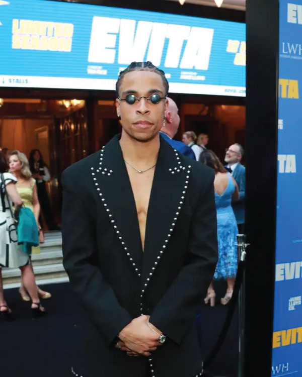 Jamaal Fields-Green West End Opening Night Evita Black Blazer