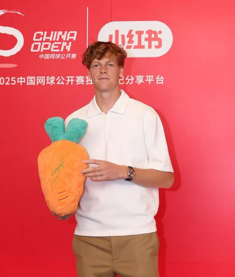 Jannik Sinner 2025 China Open White Polo Shirt
