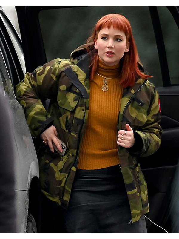 Dont Look Up Jennifer Lawrence Military Jacket