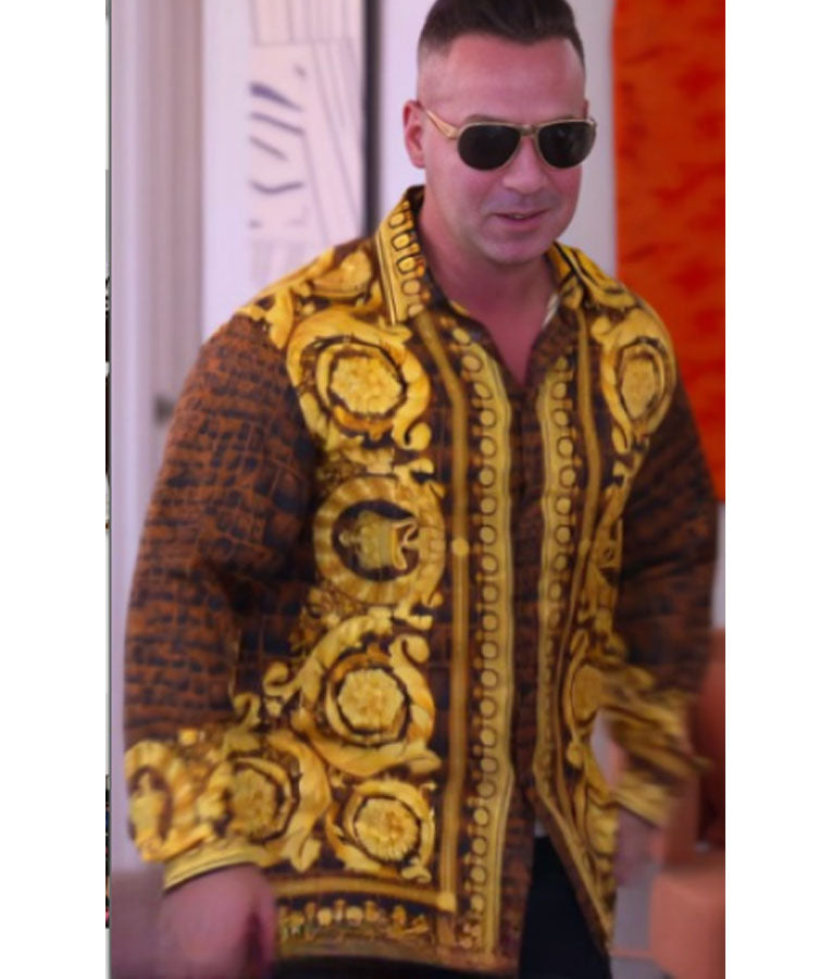 Jersey Shore Family Vacation S7 Mike Sorrentino Gold Versace Shirt