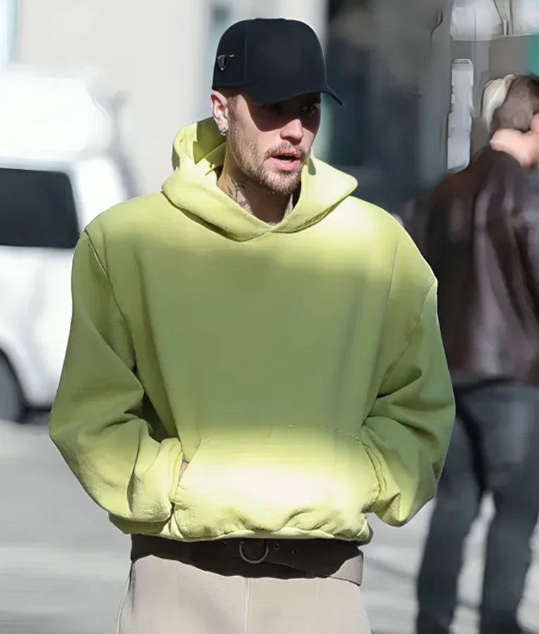 Justin Bieber 2025 NYC Yellow Hoodie