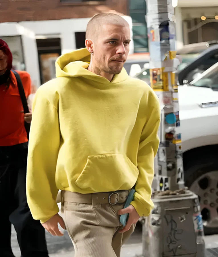 Justin Bieber 2025 NYC Yellow Hoodie