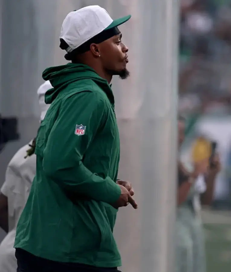 Justin Fields New York Jets Green Hoodie