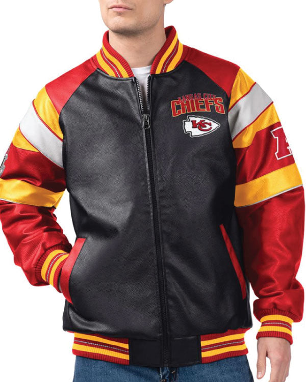 Kansas City Chiefs G-III Faux Varsity Leather Jacket