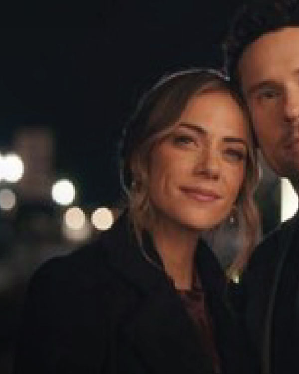 Karen Kingsbury’s the Christmas Ring 2025 Jana Kramer Black Long Coat