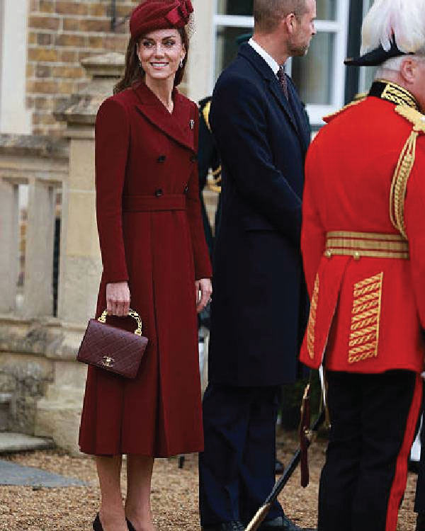Kate Middleton Burgundy Coat