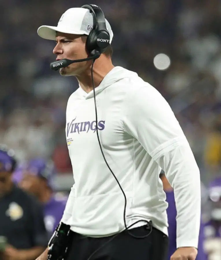 Kevin O’Connell Minnesota Vikings White Hoodie T-Shirt