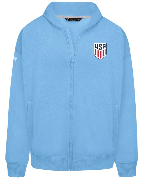 USMNT Levelwear Light Blue Oversized Uphill Hoodie