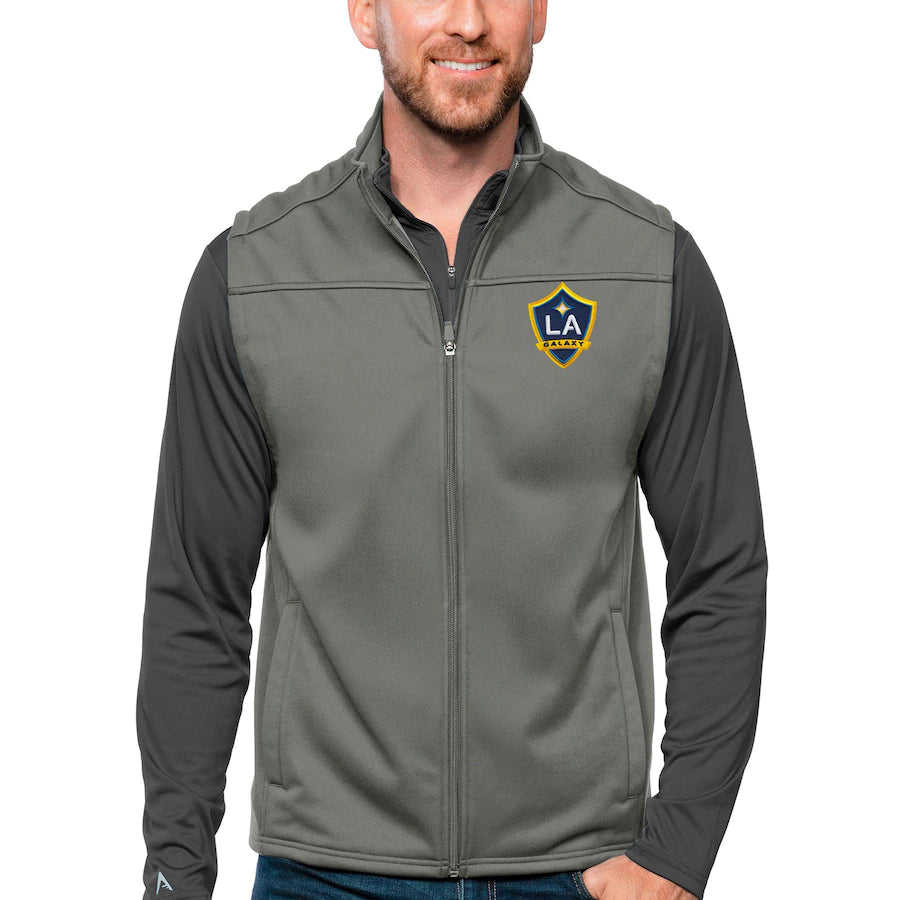 LA Galaxy Antigua Steel Primary Team Logo Links Golf Vest