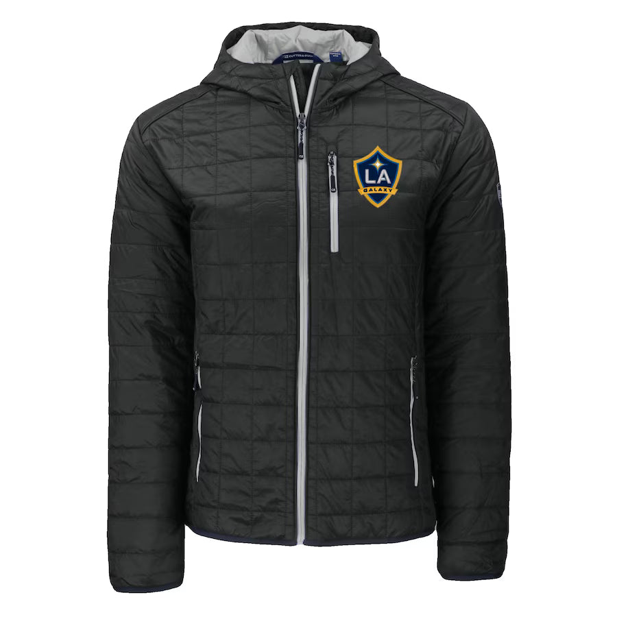 LA Galaxy Cutter & Buck Black Rainier PrimaLoft® Eco Hoodie Jacket