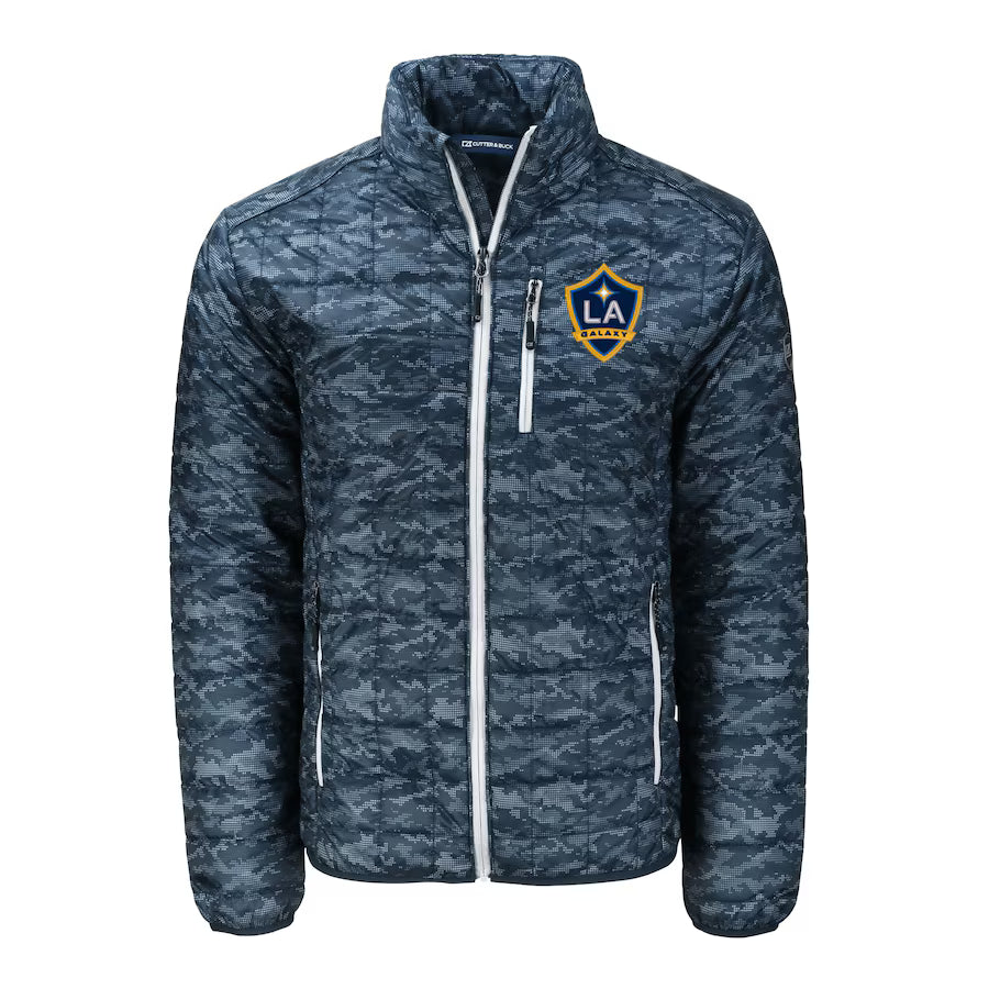 LA Galaxy Cutter & Buck Rainier PrimaLoft® Eco Insulated Printed Hoodie Puffer Jacket