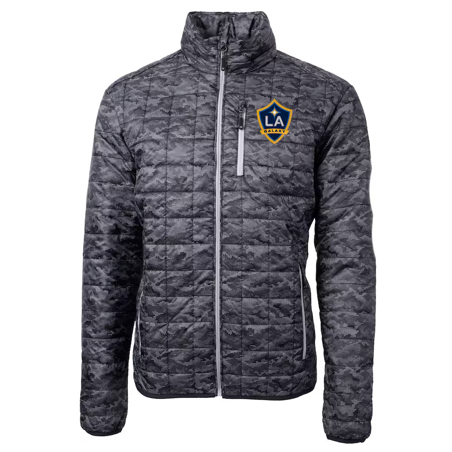 LA Galaxy Cutter & Buck Rainier PrimaLoft® Eco Insulated Printed Hoodie Puffer Jacket