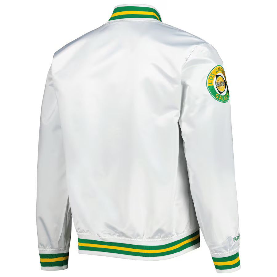 LA Galaxy Mitchell & Ness White City Satin Jacket
