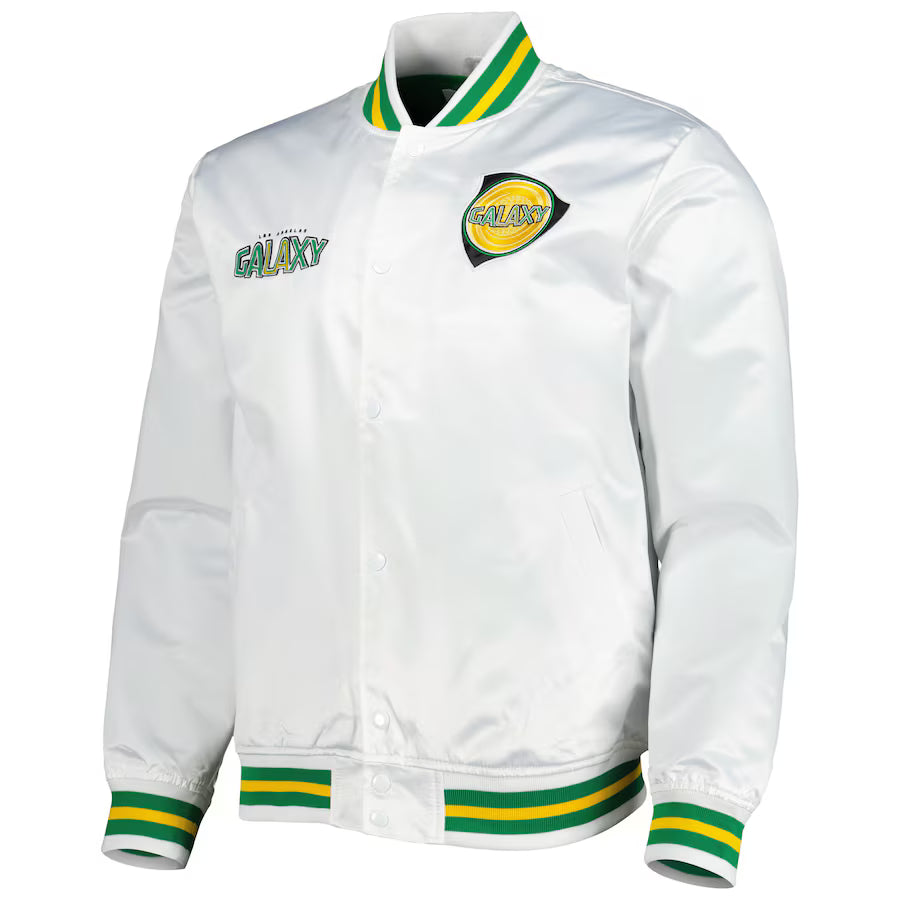 LA Galaxy Mitchell & Ness White City Satin Jacket